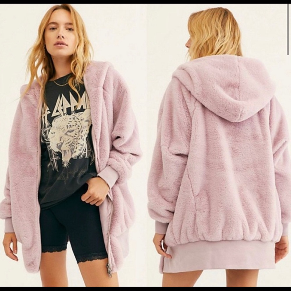 Free People Oversized Jacket/ Coat (Style: Turn up, Zip Off)